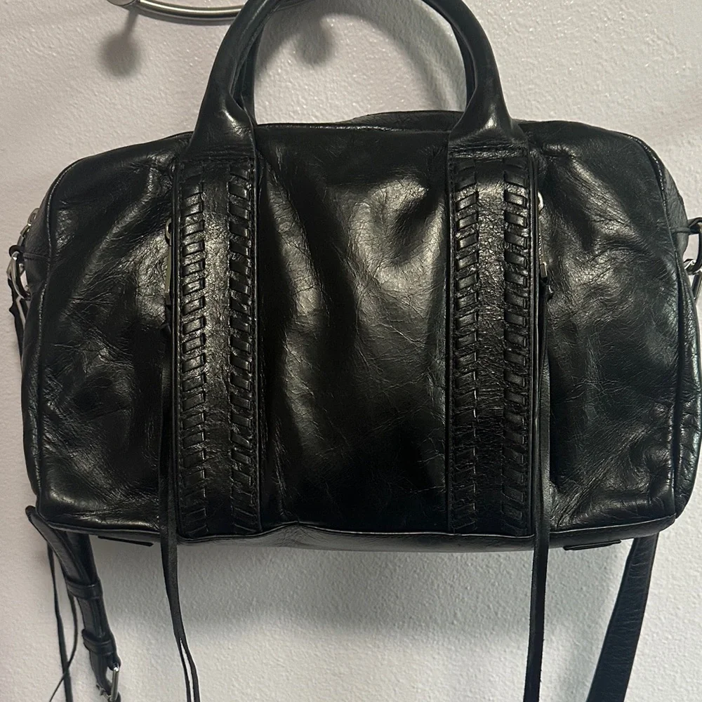 Rebecca Minkoff Vanity Zip Black Leather Satchel - Picture 11 of 16